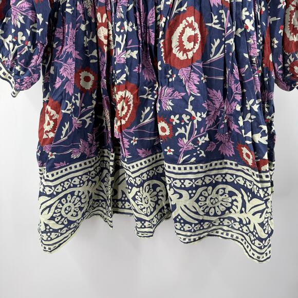 Natural Life Dress Size Medium Abbie Tunic Mini 100% Cotton Boho Floral Swing - Picture 10 of 15